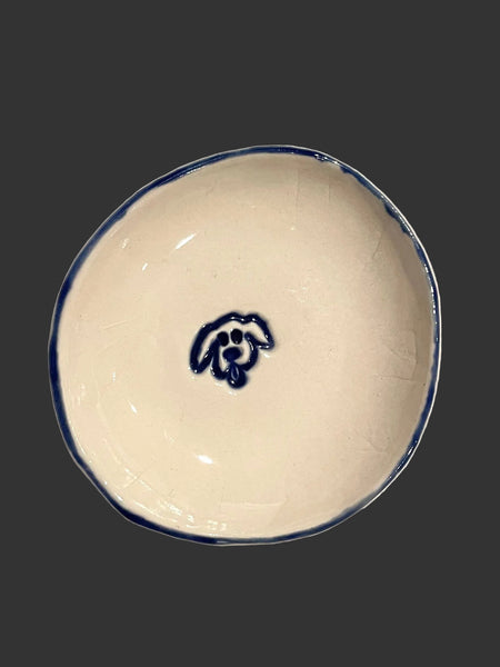 Dark Blue Dog Jewelry Dish / Catch-All