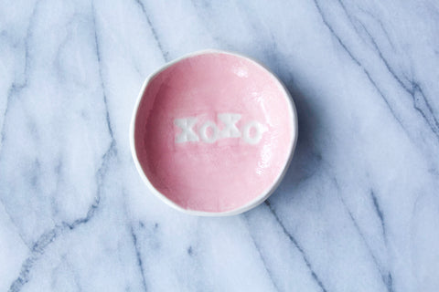 XOXO Pink Jewelry Dish / Catch-All