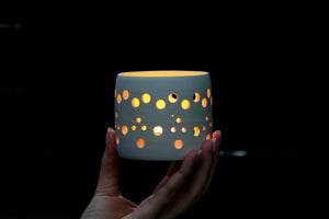 Bubbly- Medium Porcelain Tea Light