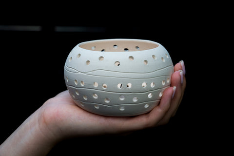 Carousel - Large Round Porcelain Tea Light
