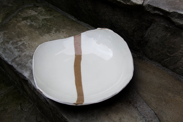 Sand Stripe - XL Porcelain Bowl