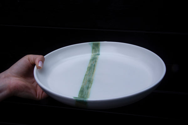 Green Stripe Platter