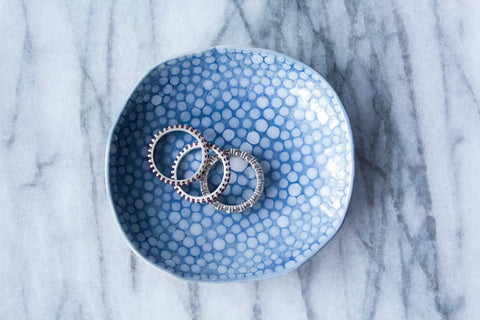 Blue Denim Boogie Jewelry Dish / Catch-All