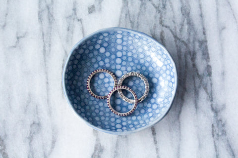 Blue Denim Boogie Jewelry /Dish  Catch-All (Small)