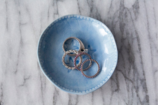 Blue Starfish Jewelry Dish / Catch-All