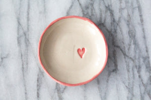 Pink Heart Jewelry Dish / Catch-All