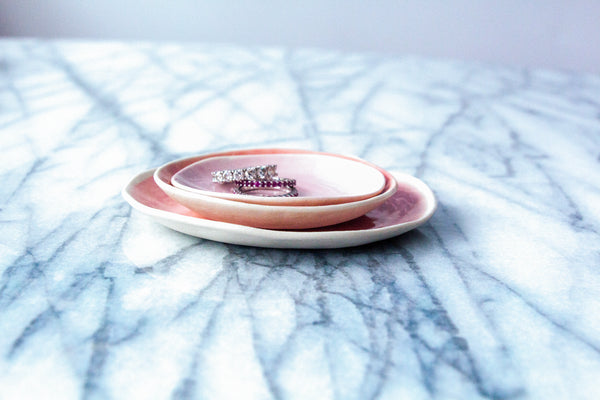 Pink + Heart Jewelry Dish / Catch-All
