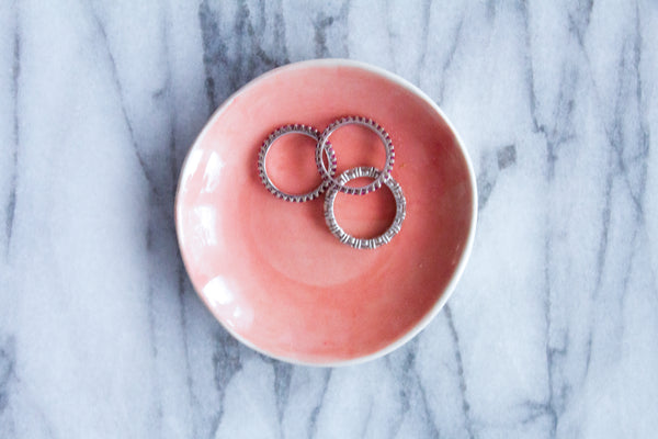 Bubble Gum Pink Jewelry Dish / Catch-All